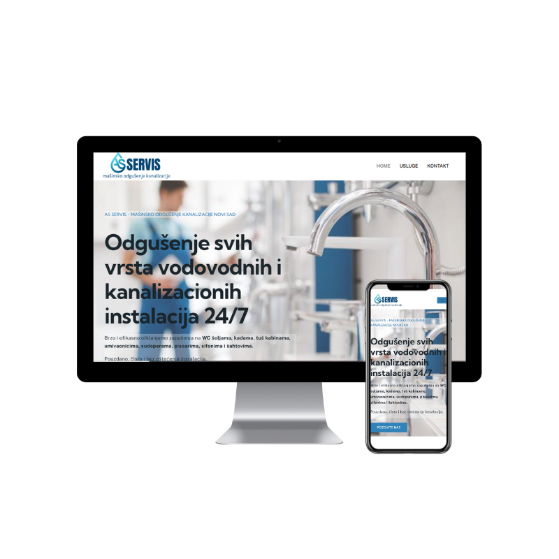 Web sajt odgušenja kanalizacije Novi Sad